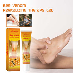 bee venom knee therapy gel for relieving leg joint pain with product displayed on the left