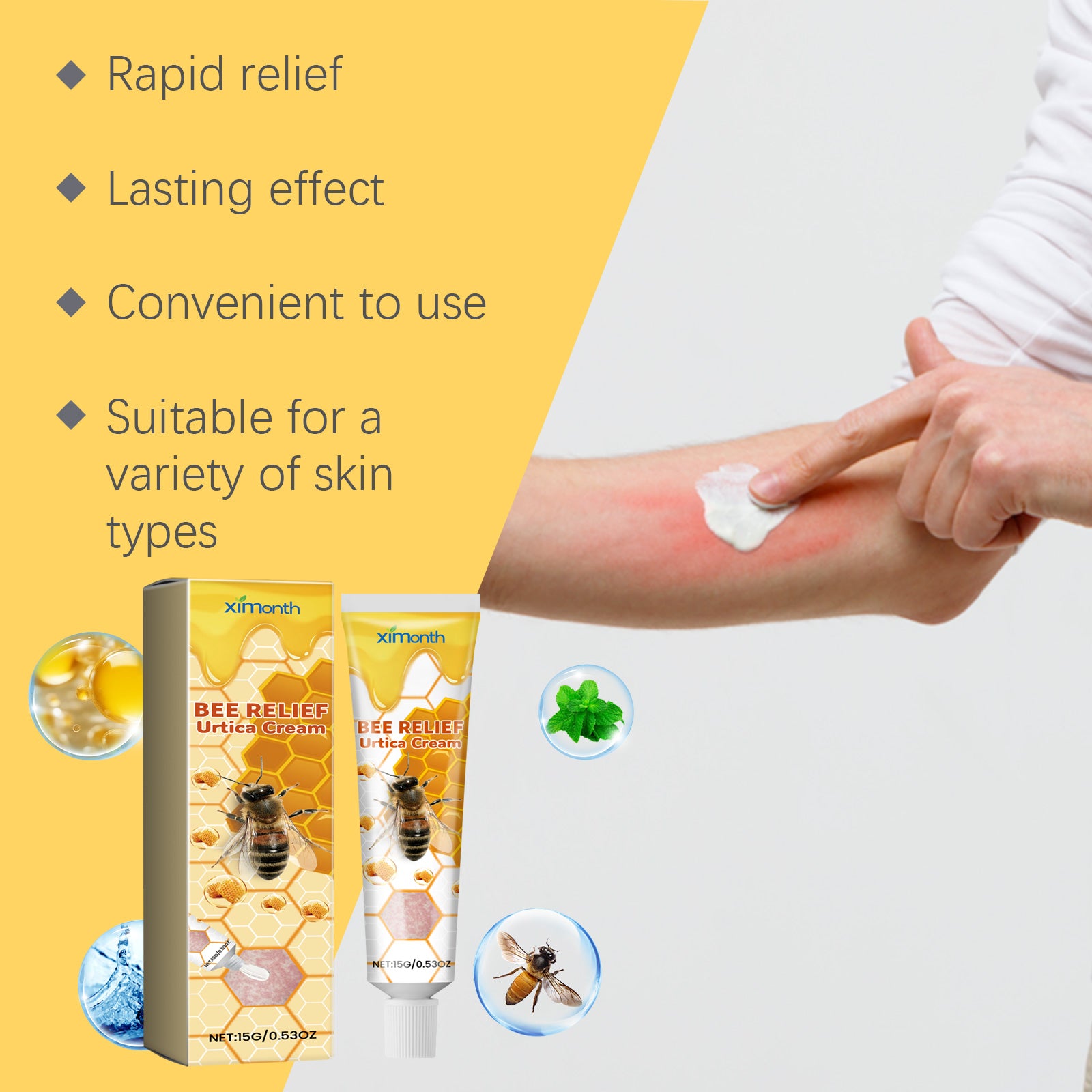 Fresh-feel moisturizing cream for itchy-feeling skin