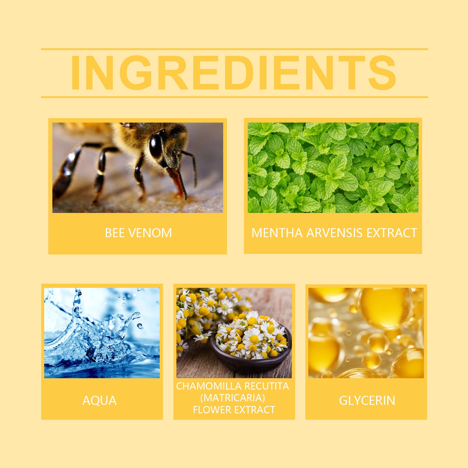 Portable bee venom topical care cream