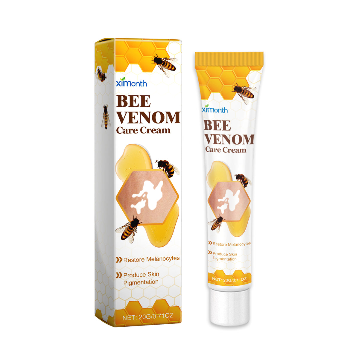Ximonth 20g white-spot care cream in a squeeze tube with carton