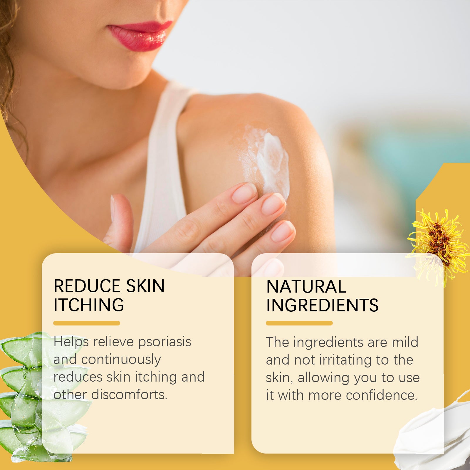 Topical cream comfort and moisturizing care benefits
