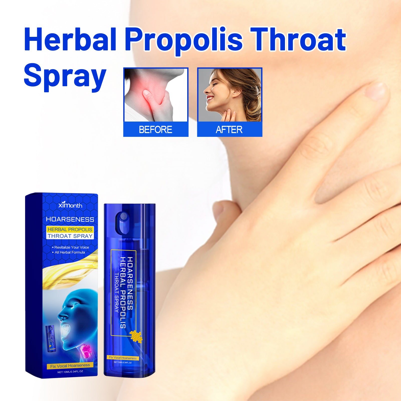 Propolis throat spray for dry-feeling throat comfort