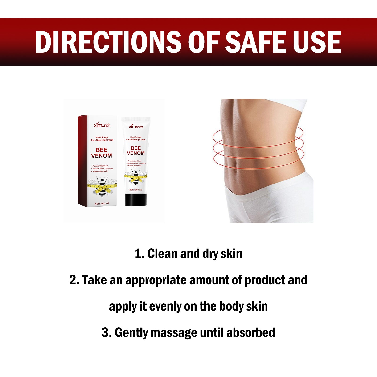 How to use XIMONTHS warming body cream