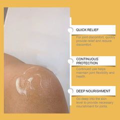 Bee Venom Joint Care Cream with Glucosamine and Arnica applied on joints showing absorption and relief