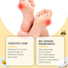 Bee venom foot pain relief cream benefits for bunion and joint pain relief, featuring targeted care and natural ingredients.