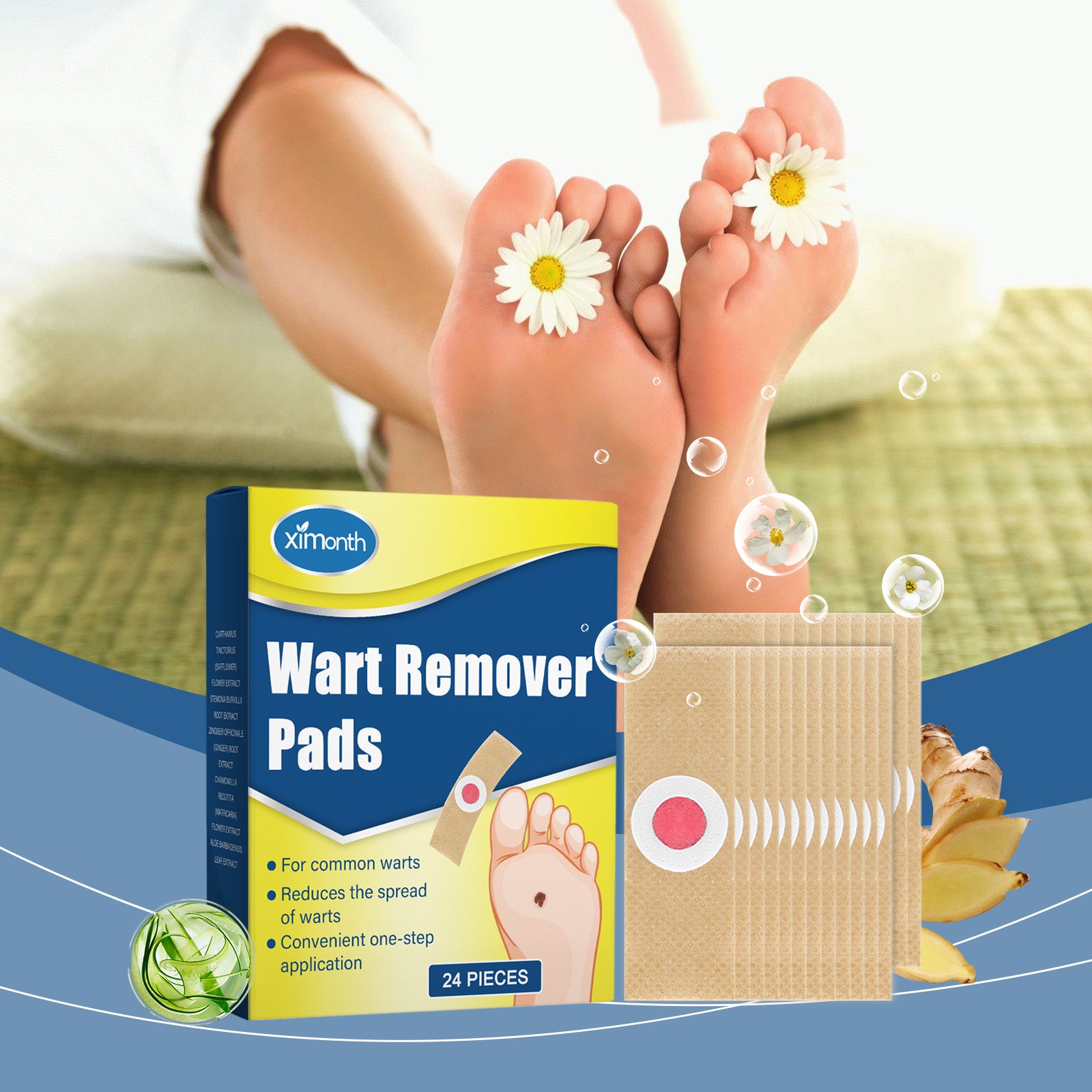 Targeted wart care patch for clean dry skin