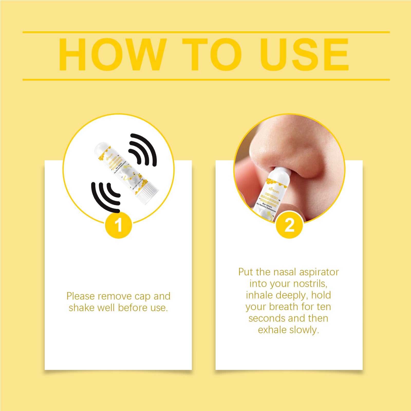 Bee venom nasal inhaler product packaging