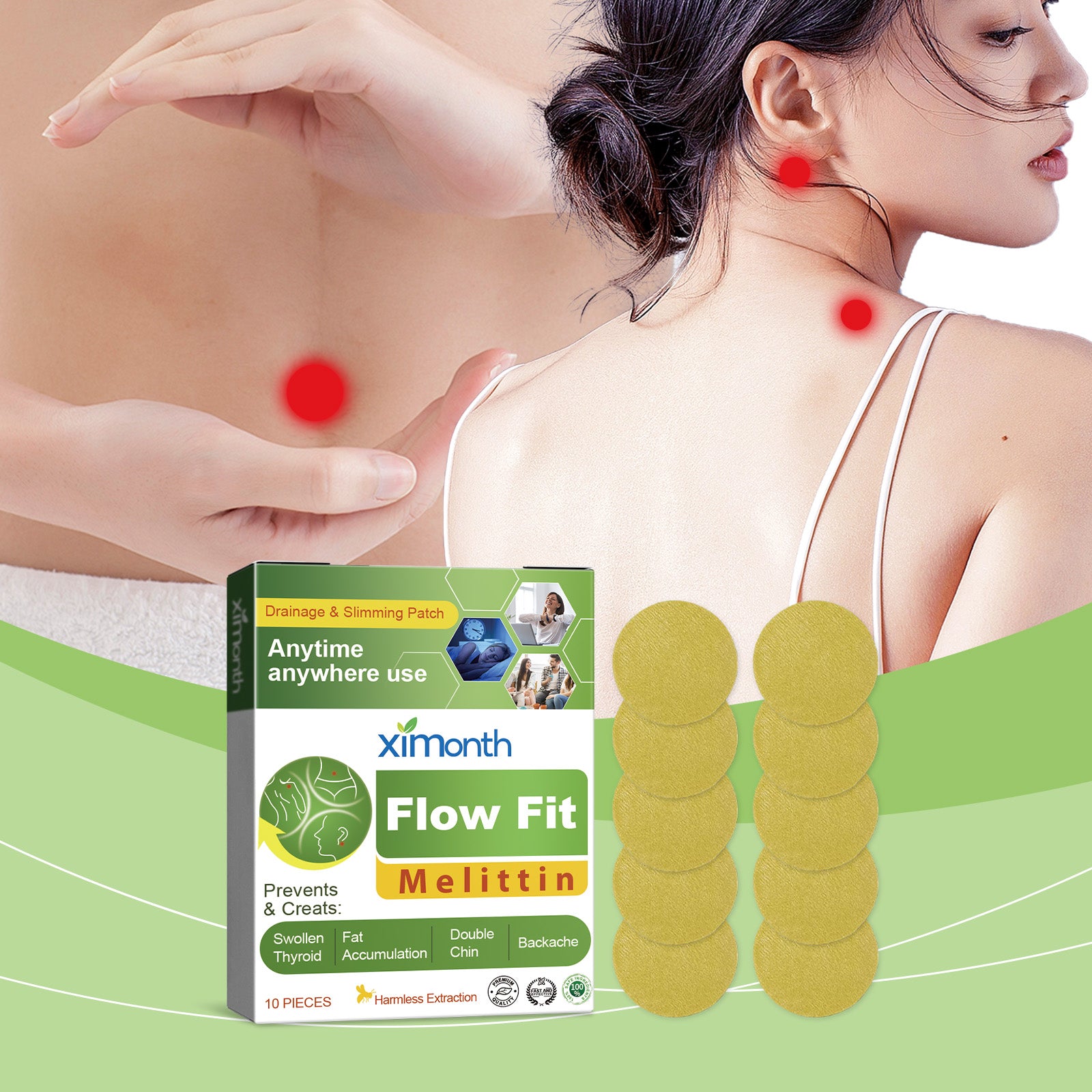 Body patch with peppermint and licorice extracts