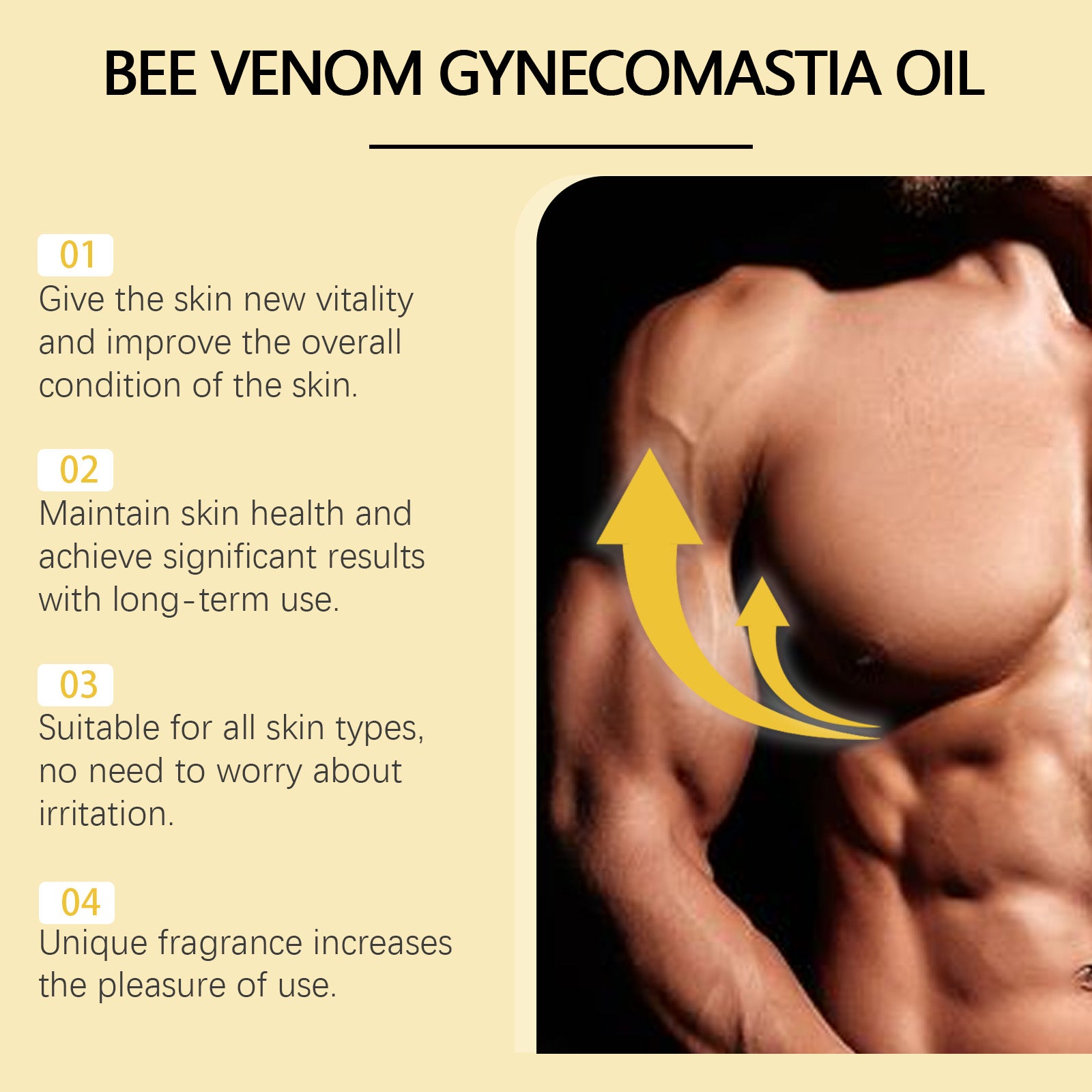 Men's chest moisturizing massage routine