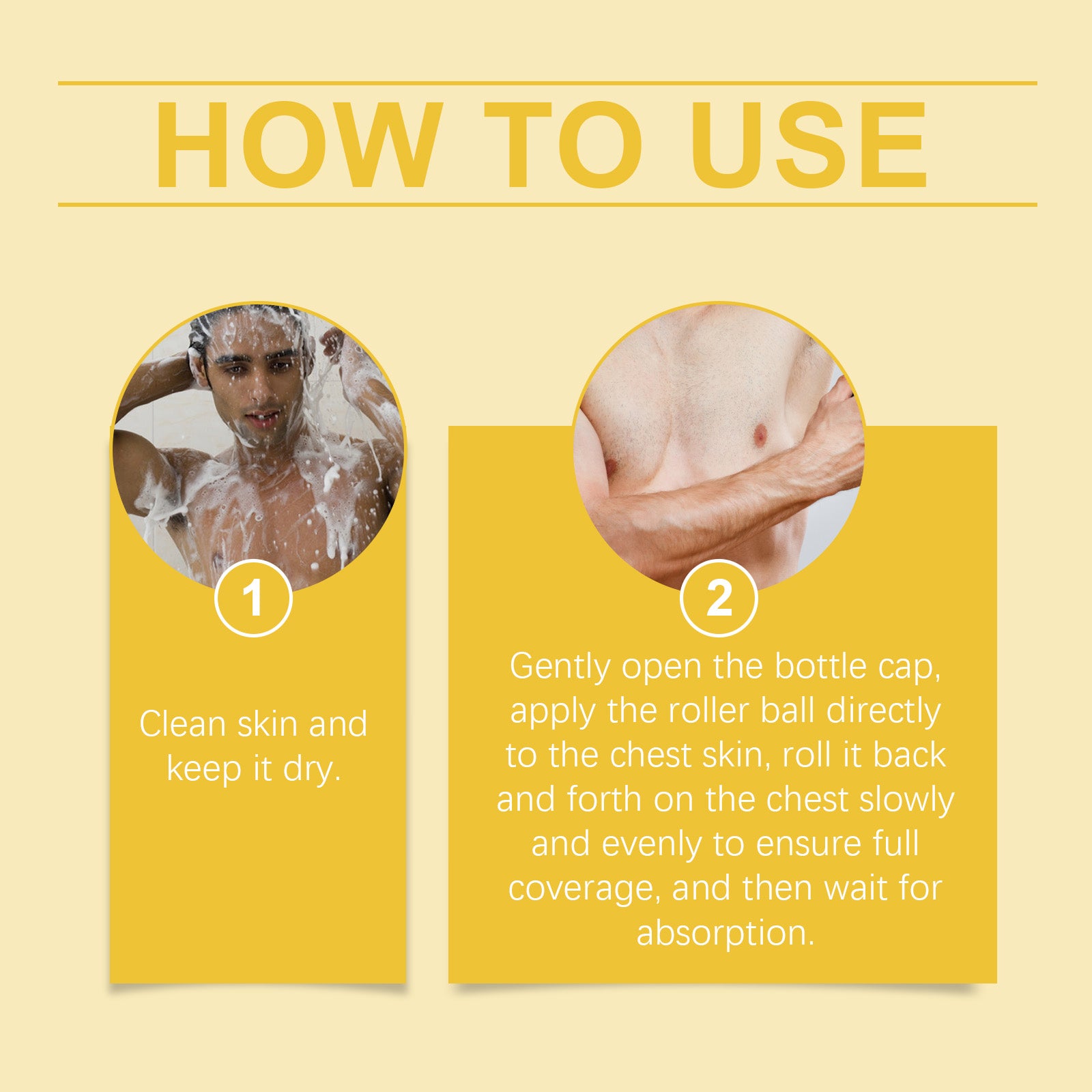 How to apply XIMONTHS men's chest oil