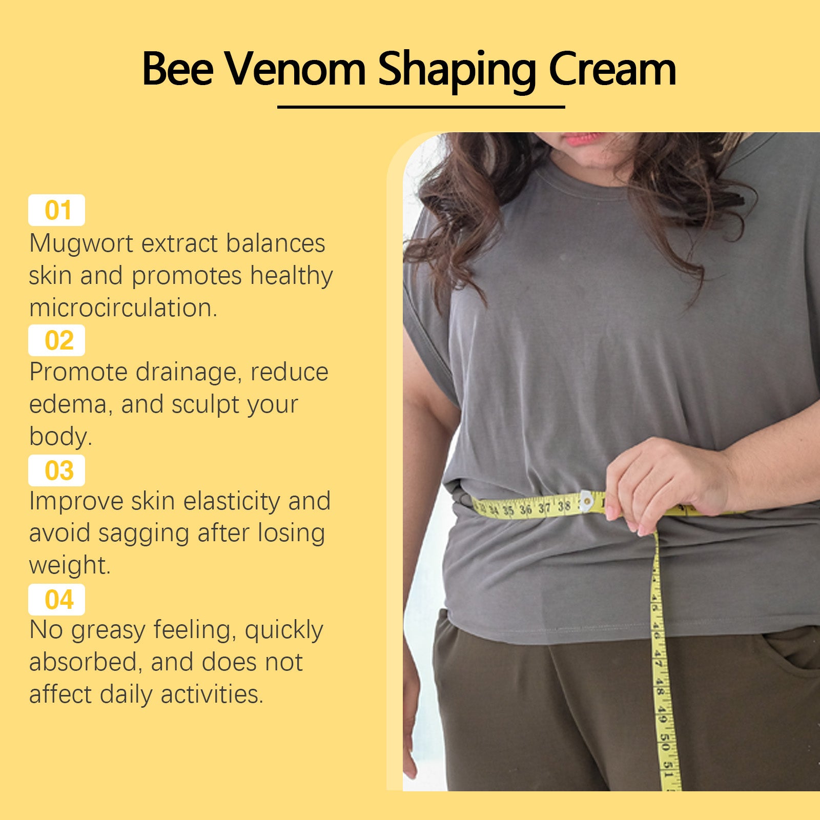 Body firming cream warming application feel