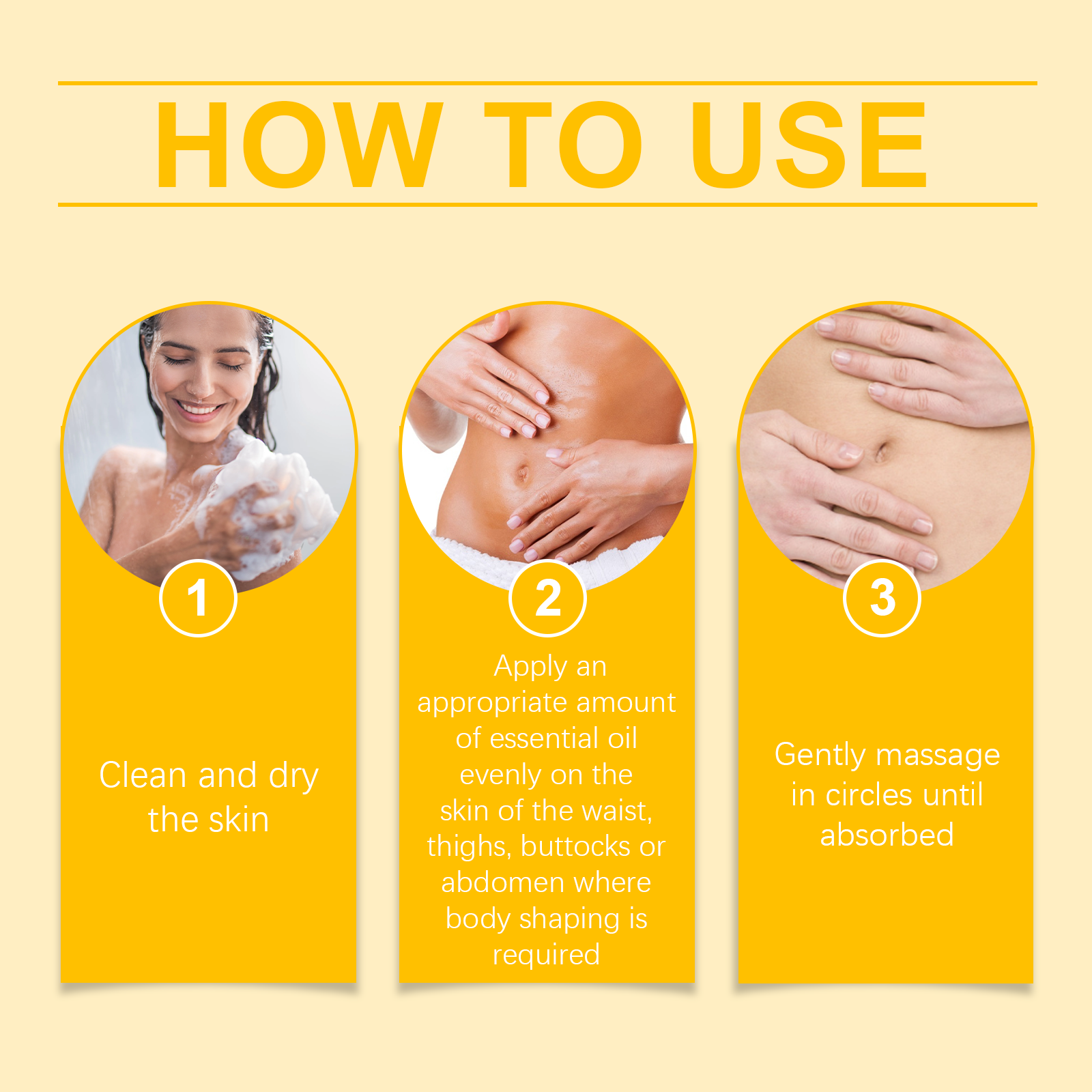 How to apply XIMONTHS body shaping oil